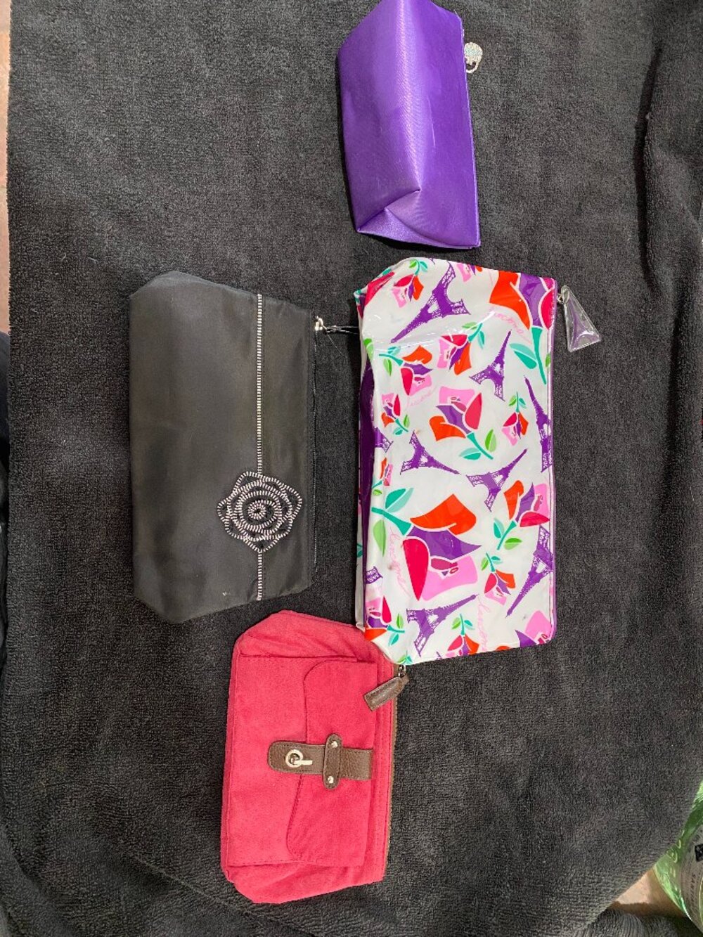 Lancôme Paris Cosmetic Makeup Bag Lot Travel Pouches Eiffel Tower